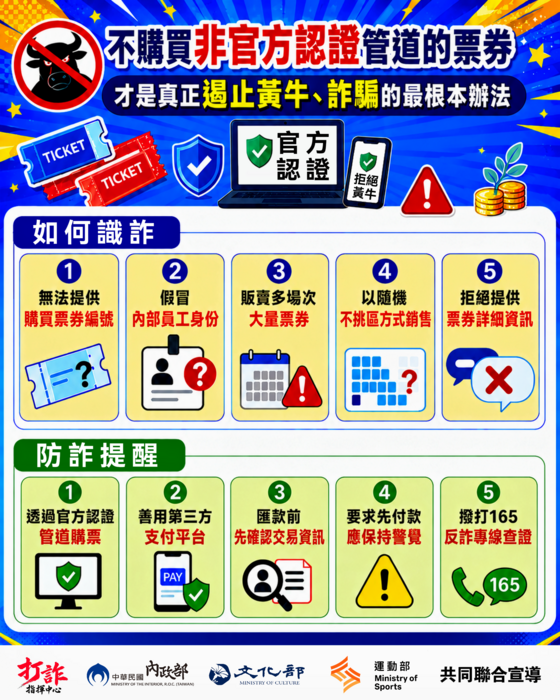 防制黃牛票詐騙宣傳海報
